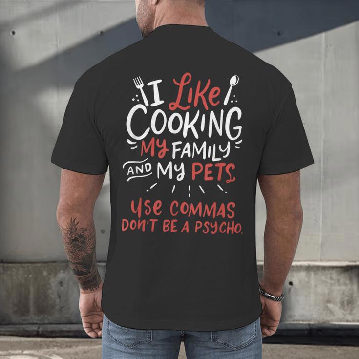 Punctuation Saves Lives I English Grammar Teacher Men's Back Print T-Shirt, gift for family, gift for coworker