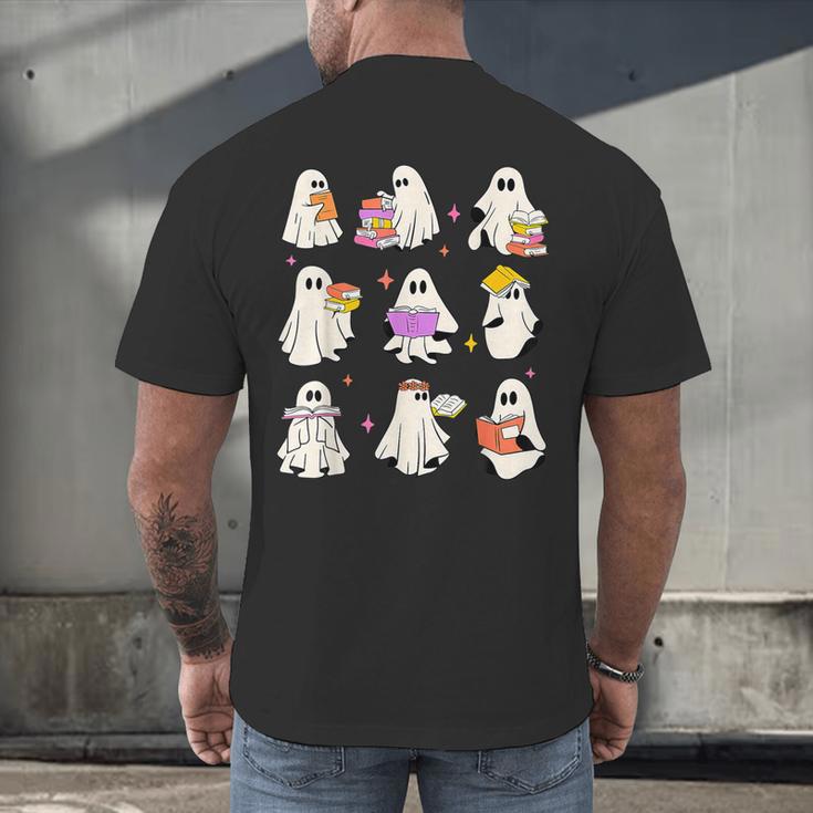 Read More Books Spooky Teacher Halloween Ghost Reading Book Men's Back Print T-Shirt, gift for family, gift for coworker Read More Books Spooky Teacher Halloween Ghost Reading Book Men's Back Print T-Shirt, gift for family, gift for coworker