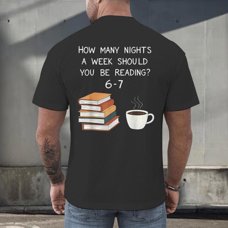 Reading 67 Six Seven Meme English Teacher Book Lover Men's Back Print T-Shirt, gift for family, gift for coworker