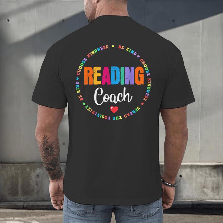 Reading Coach Teacher Interventionist Specialist Literacy Men's Back Print T-Shirt, gift for family, gift for coworker