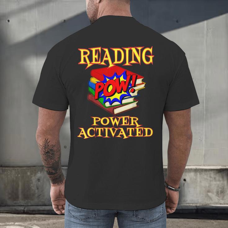 Reading Super Power Activated Superhero Teacher Or Student Men Women Girls Kids Men's Back Print T-Shirt, gift for family, gift for coworker Reading Super Power Activated Superhero Teacher Or Student Men Women Girls Kids Men's Back Print T-Shirt, gift for family, gift for coworker