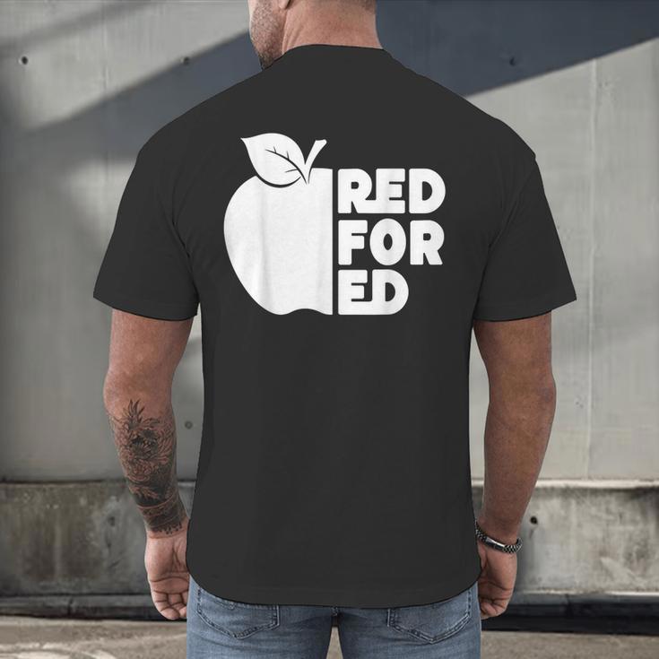Red For Ed Teacher Support Public Education For Men Women Kids Men's Back Print T-Shirt, gift for family, gift for coworker Red For Ed Teacher Support Public Education For Men Women Kids Men's Back Print T-Shirt, gift for family, gift for coworker