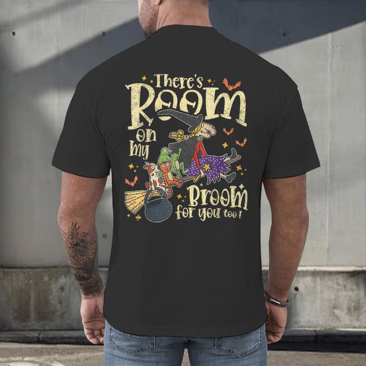 There's Room On My Broom For You Too Teacher Halloween Men's Back Print T-Shirt, gift for family, gift for coworker There's Room On My Broom For You Too Teacher Halloween Men's Back Print T-Shirt, gift for family, gift for coworker
