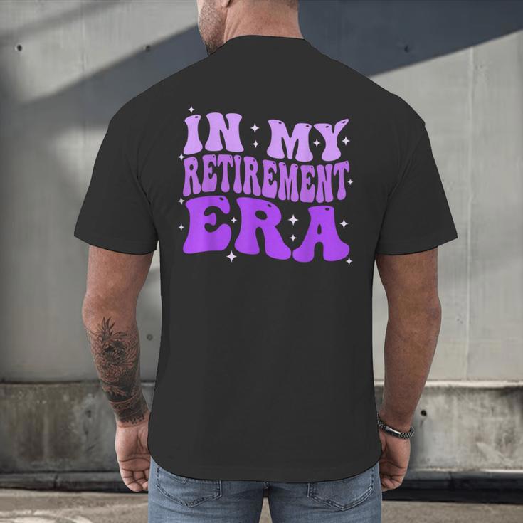 In My Retirement Era Groovy Retired Teacher 2025 Women Men's Back Print T-Shirt, gift for family, gift for coworker In My Retirement Era Groovy Retired Teacher 2025 Women Men's Back Print T-Shirt, gift for family, gift for coworker