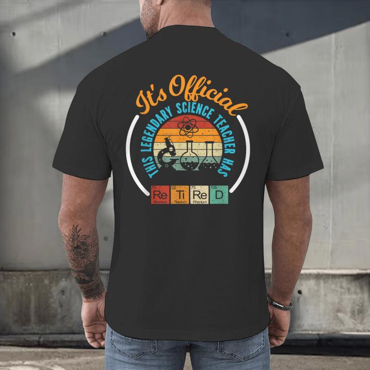 Retiring Science Teacher Retirement Men's Back Print T-Shirt, gift for family, gift for coworker Retiring Science Teacher Retirement Men's Back Print T-Shirt, gift for family, gift for coworker
