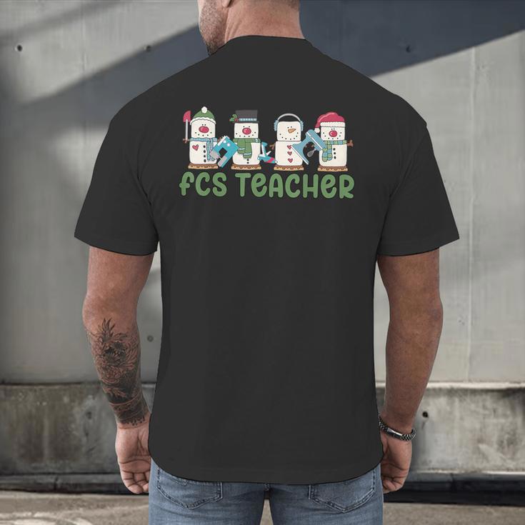 Retro Christmas Snowman FCS Teacher Family Consumer Science Men's Back Print T-Shirt, gift for family, gift for coworker Retro Christmas Snowman FCS Teacher Family Consumer Science Men's Back Print T-Shirt, gift for family, gift for coworker