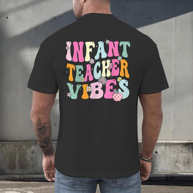 Retro Infant Teacher Vibes Women Daycare Teacher Men's Back Print T-Shirt, gift for family, gift for coworker Retro Infant Teacher Vibes Women Daycare Teacher Men's Back Print T-Shirt, gift for family, gift for coworker