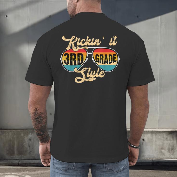 Retro Kickin It 3rd Grade Style Teacher Back To School Men Women Men's Back Print T-Shirt, gift for family, gift for coworker Retro Kickin It 3rd Grade Style Teacher Back To School Men Women Men's Back Print T-Shirt, gift for family, gift for coworker
