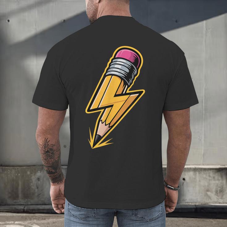 Retro Pencil Pencil Back To School Teacher Student Men's Back Print T-Shirt, gift for family, gift for coworker Retro Pencil Pencil Back To School Teacher Student Men's Back Print T-Shirt, gift for family, gift for coworker