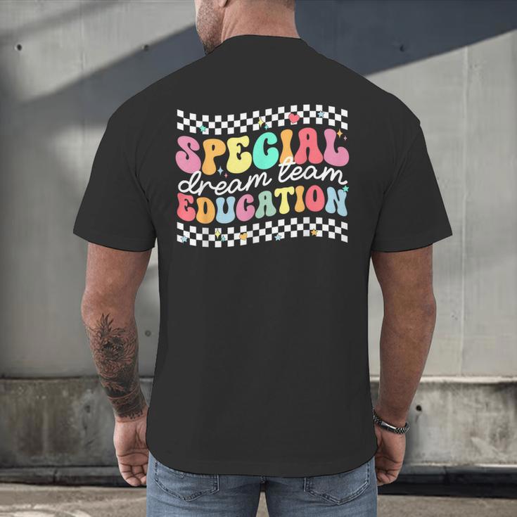 Retro Special Education Squad Groovy Dream Team SPED Teacher Men's Back Print T-Shirt, gift for family, gift for coworker Retro Special Education Squad Groovy Dream Team SPED Teacher Men's Back Print T-Shirt, gift for family, gift for coworker