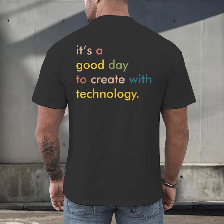 Retro Technology Teacher Shirt Tech Teacher Men's Back Print T-Shirt, gift for family, gift for coworker