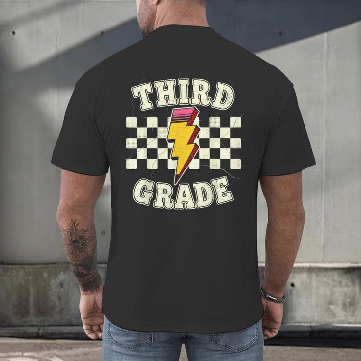 Retro Third Grade Teacher Lightning Bolt Pencil Teacher Kids Men's Back Print T-Shirt, gift for family, gift for coworker Retro Third Grade Teacher Lightning Bolt Pencil Teacher Kids Men's Back Print T-Shirt, gift for family, gift for coworker