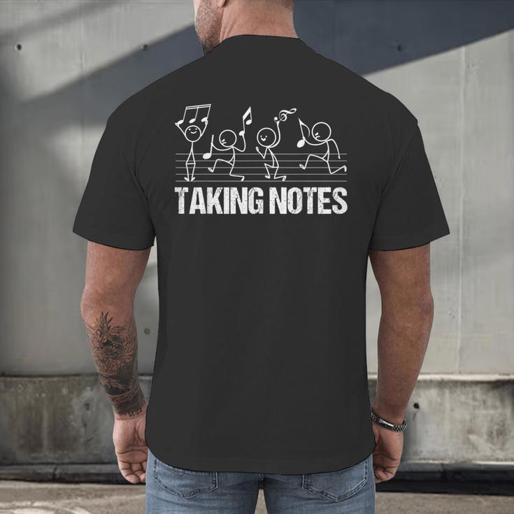 Retro Vintage Musical Taking Notes Teachers Music Love Men's Back Print T-Shirt, gift for family, gift for coworker Retro Vintage Musical Taking Notes Teachers Music Love Men's Back Print T-Shirt, gift for family, gift for coworker