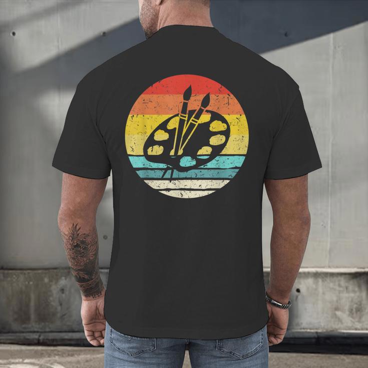 Retro Vintage Paint Palette Costume Artist Art Teacher Men Women Men's Back Print T-Shirt, gift for family, gift for coworker