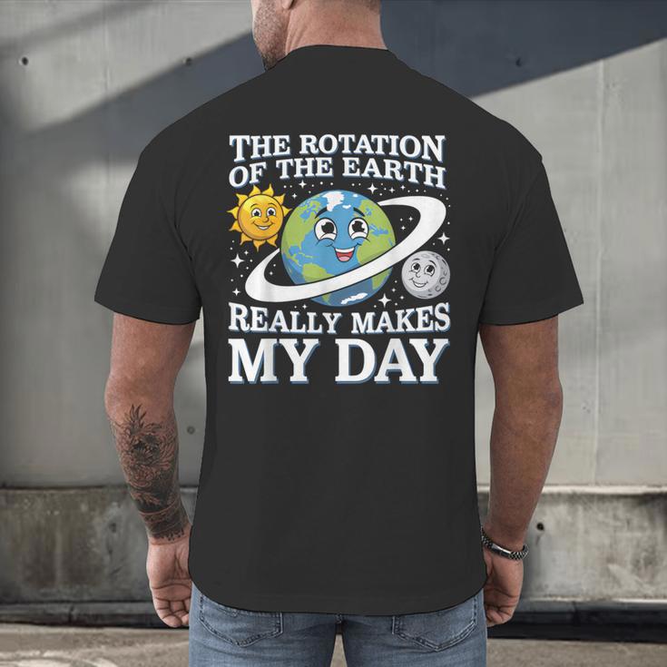 Rotation Of Earth Science Teacher Earth Day Men Women Men's Back Print T-Shirt, gift for family, gift for coworker