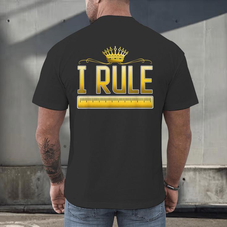 I Rule Math Ruler Mathematics Pun Math Teacher Men Women Girls Kids Men's Back Print T-Shirt, gift for family, gift for coworker I Rule Math Ruler Mathematics Pun Math Teacher Men Women Girls Kids Men's Back Print T-Shirt, gift for family, gift for coworker