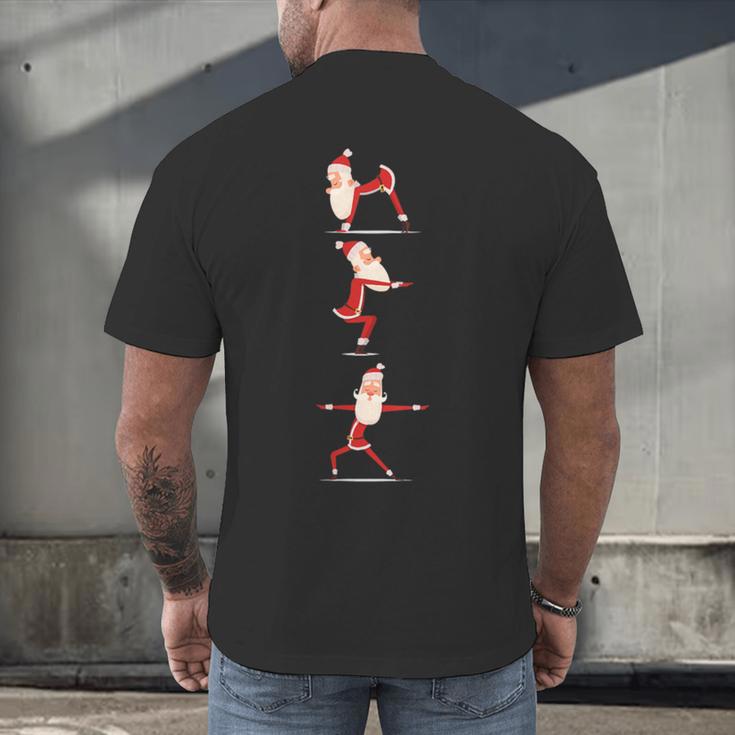 Santa Yoga Poses For Yogi Teacher Christmas Yoga Poses Men's Back Print T-Shirt, gift for family, gift for coworker Santa Yoga Poses For Yogi Teacher Christmas Yoga Poses Men's Back Print T-Shirt, gift for family, gift for coworker
