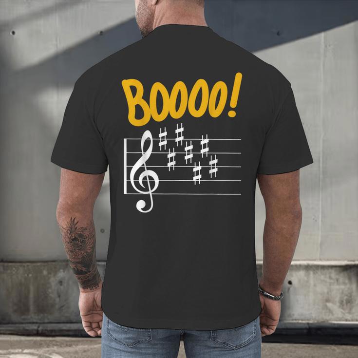 Scary Key Signature Boo Music Halloween Musician Teacher Men Women Men's Back Print T-Shirt, gift for family, gift for coworker Scary Key Signature Boo Music Halloween Musician Teacher Men Women Men's Back Print T-Shirt, gift for family, gift for coworker