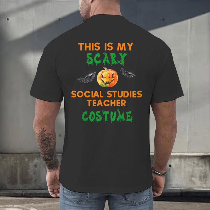 My Scary Social Studies Teacher Costume Halloween Men Women Men's Back Print T-Shirt, gift for family, gift for coworker My Scary Social Studies Teacher Costume Halloween Men Women Men's Back Print T-Shirt, gift for family, gift for coworker