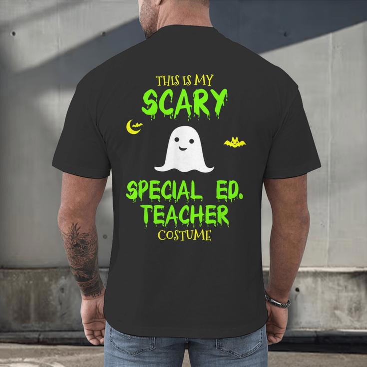 Scary Special Education Ed Teacher Costume Halloween Easy Men's Back Print T-Shirt, gift for family, gift for coworker Scary Special Education Ed Teacher Costume Halloween Easy Men's Back Print T-Shirt, gift for family, gift for coworker
