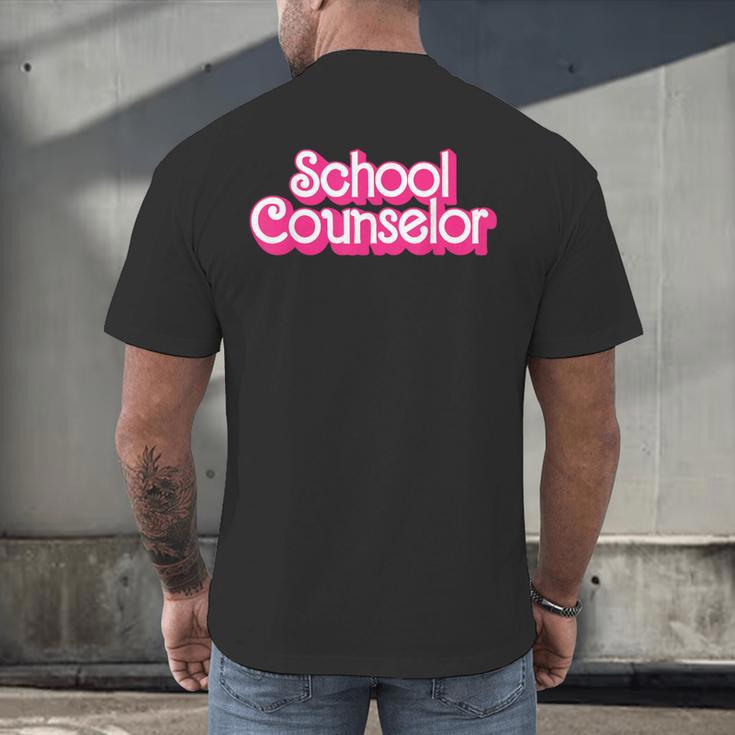 School Counselor Back To School Teacher Life Men's Back Print T-Shirt, gift for family, gift for coworker