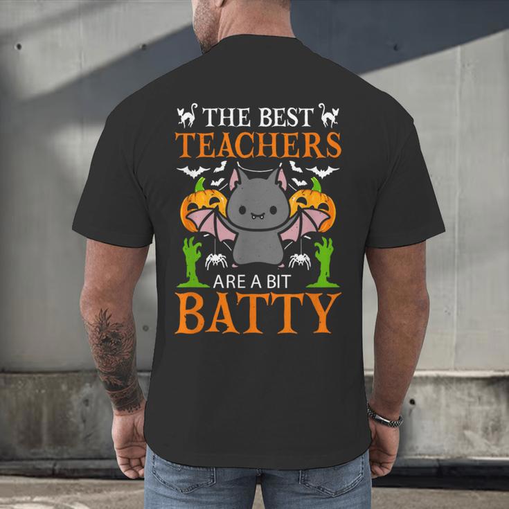 School Teacher A Bit Batty Teaching Bat Halloween Costume Men's Back Print T-Shirt, gift for family, gift for coworker School Teacher A Bit Batty Teaching Bat Halloween Costume Men's Back Print T-Shirt, gift for family, gift for coworker