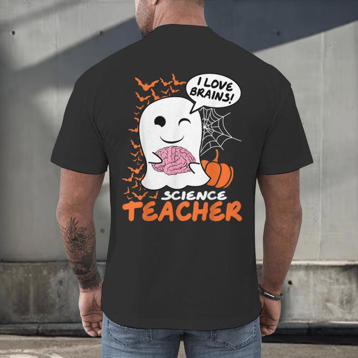 Science Teacher Cute Ghost Halloween Teacher Men Women Men's Back Print T-Shirt, gift for family, gift for coworker Science Teacher Cute Ghost Halloween Teacher Men Women Men's Back Print T-Shirt, gift for family, gift for coworker