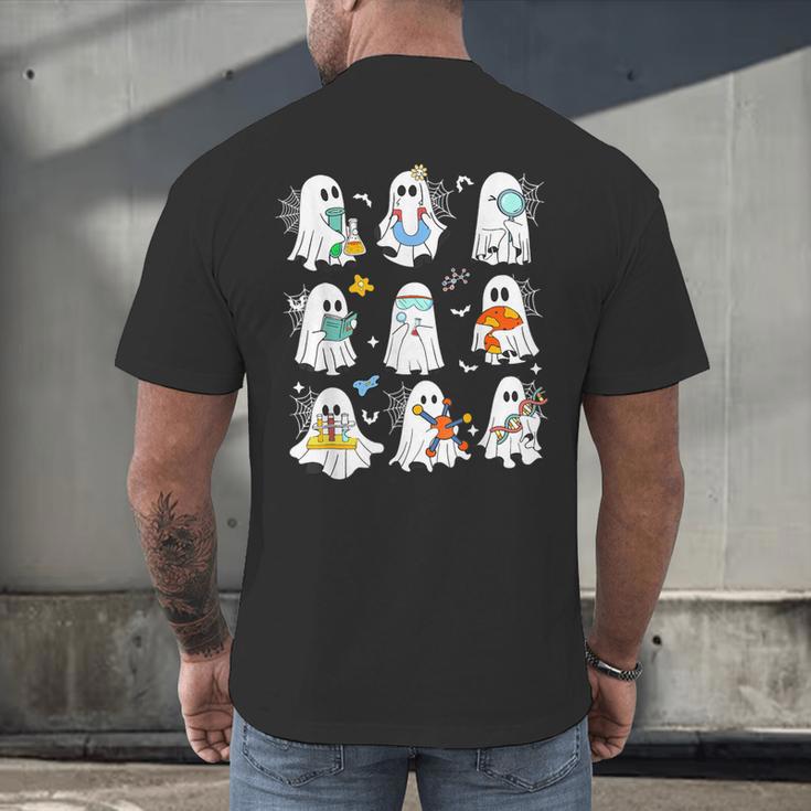 Science Teacher Ghost Laboratory Halloween Teacher Men's Back Print T-Shirt, gift for family, gift for coworker Science Teacher Ghost Laboratory Halloween Teacher Men's Back Print T-Shirt, gift for family, gift for coworker
