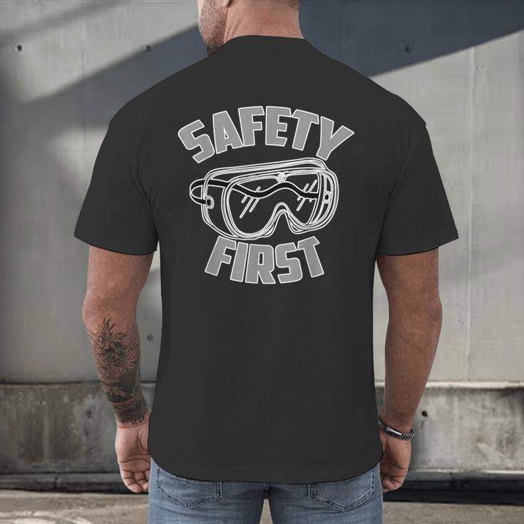 Science Teacher Shirt Safety First STEM STEAM Shirt Men's Back Print T-Shirt, gift for family, gift for coworker Science Teacher Shirt Safety First STEM STEAM Shirt Men's Back Print T-Shirt, gift for family, gift for coworker