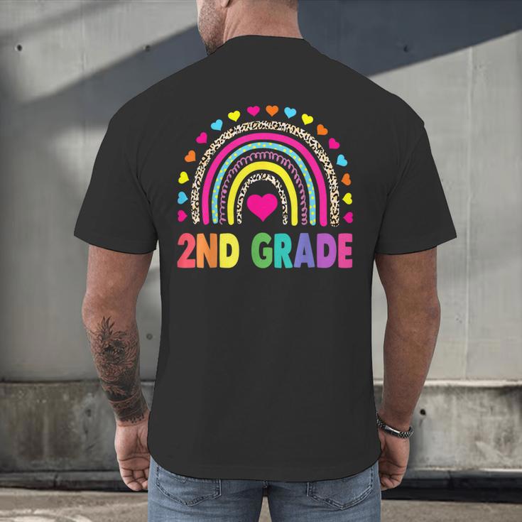 Second Grade Rainbow Girls Boys Teacher Team 2nd Grade Squad Men's Back Print T-Shirt, gift for family, gift for coworker