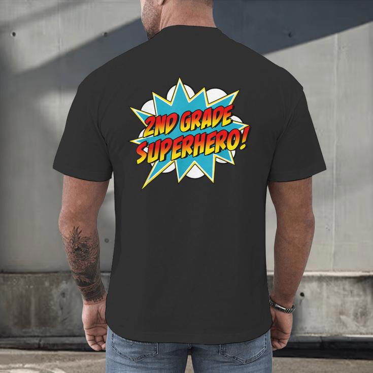 Second Grade Superhero Teacher Student 2nd Grade Comic Retro Men's Back Print T-Shirt, gift for family, gift for coworker Second Grade Superhero Teacher Student 2nd Grade Comic Retro Men's Back Print T-Shirt, gift for family, gift for coworker