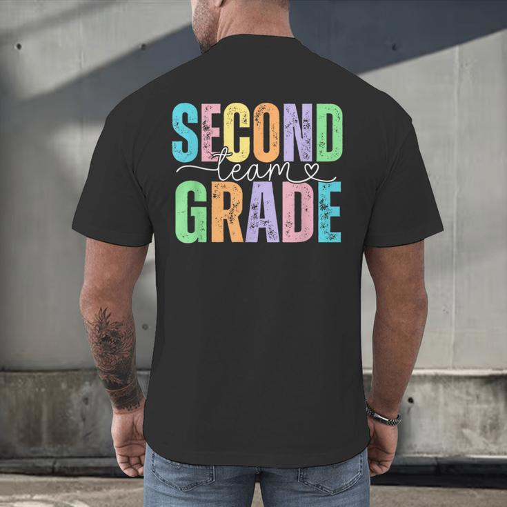 Second Grade Team Heart Teacher Student Back To School Girls Men's Back Print T-Shirt, gift for family, gift for coworker Second Grade Team Heart Teacher Student Back To School Girls Men's Back Print T-Shirt, gift for family, gift for coworker