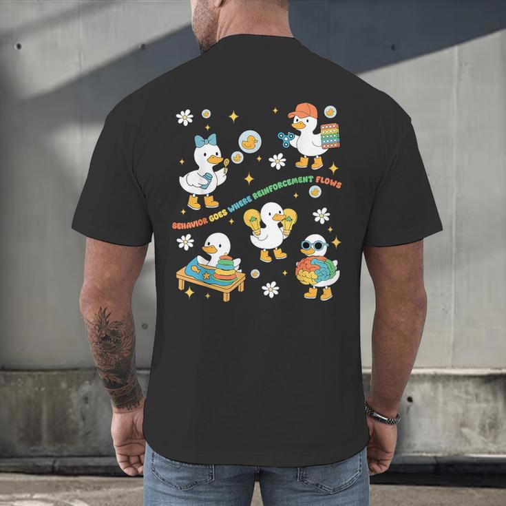 Silly Goose Behavior Analyst RBT ABA Therapy SPED Teacher Men's Back Print T-Shirt, gift for family, gift for coworker Silly Goose Behavior Analyst RBT ABA Therapy SPED Teacher Men's Back Print T-Shirt, gift for family, gift for coworker
