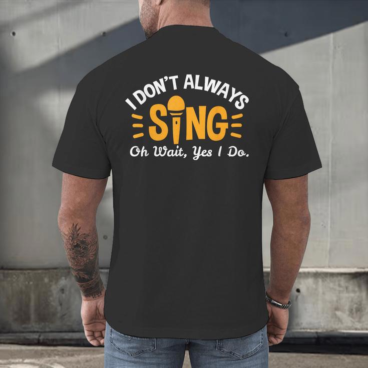 Singer Musician Music Musical Teacher Singing Men's Back Print T-Shirt, gift for family, gift for coworker