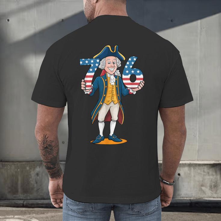 Six Seven 6 7 7 6 George Washington Teacher American Men's Back Print T-Shirt, gift for family, gift for coworker
