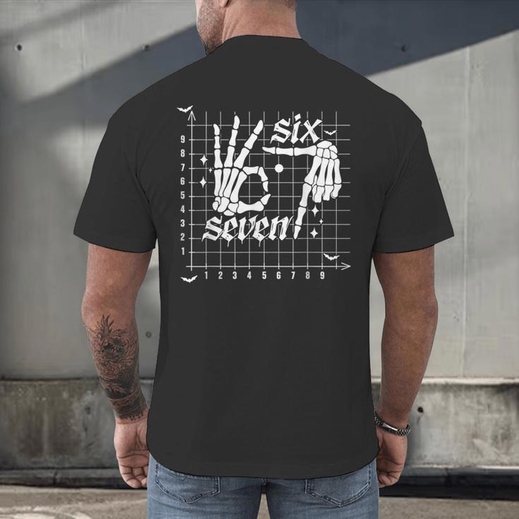Six Seven Coordinate 67 Skeleton Math Teacher 67 Men's Back Print T-Shirt, gift for family, gift for coworker Six Seven Coordinate 67 Skeleton Math Teacher 67 Men's Back Print T-Shirt, gift for family, gift for coworker
