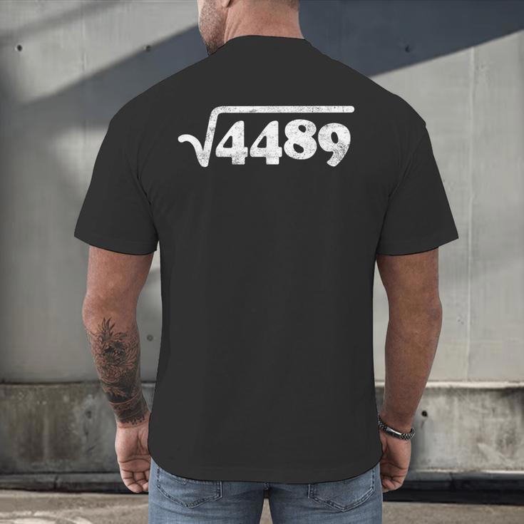 Sixty Seven 67 Meme Square Root 4489 Slang Math Teacher Men's Back Print T-Shirt, gift for family, gift for coworker