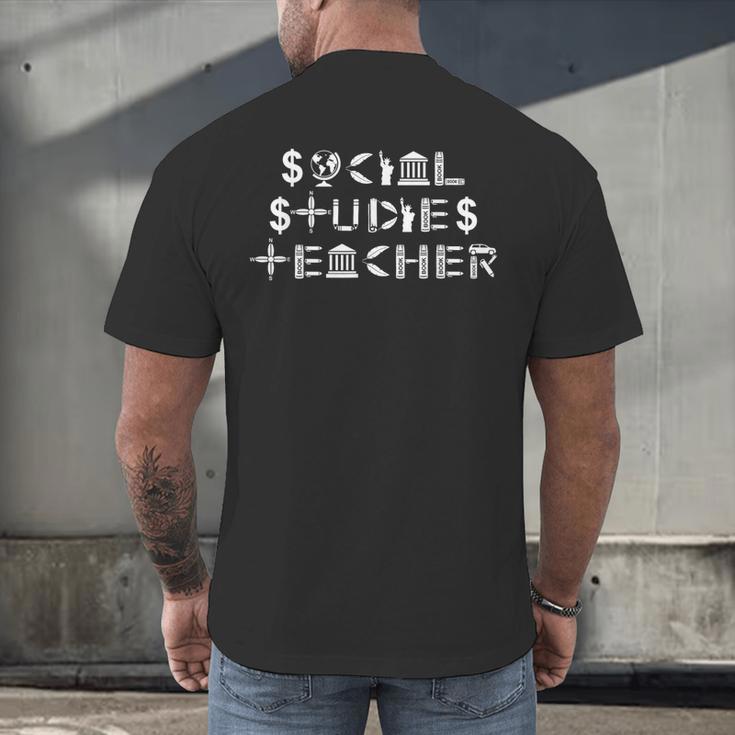 Social Studies Teacher Men Women T-Shirt Men's Back Print T-Shirt, gift for family, gift for coworker Social Studies Teacher Men Women T-Shirt Men's Back Print T-Shirt, gift for family, gift for coworker