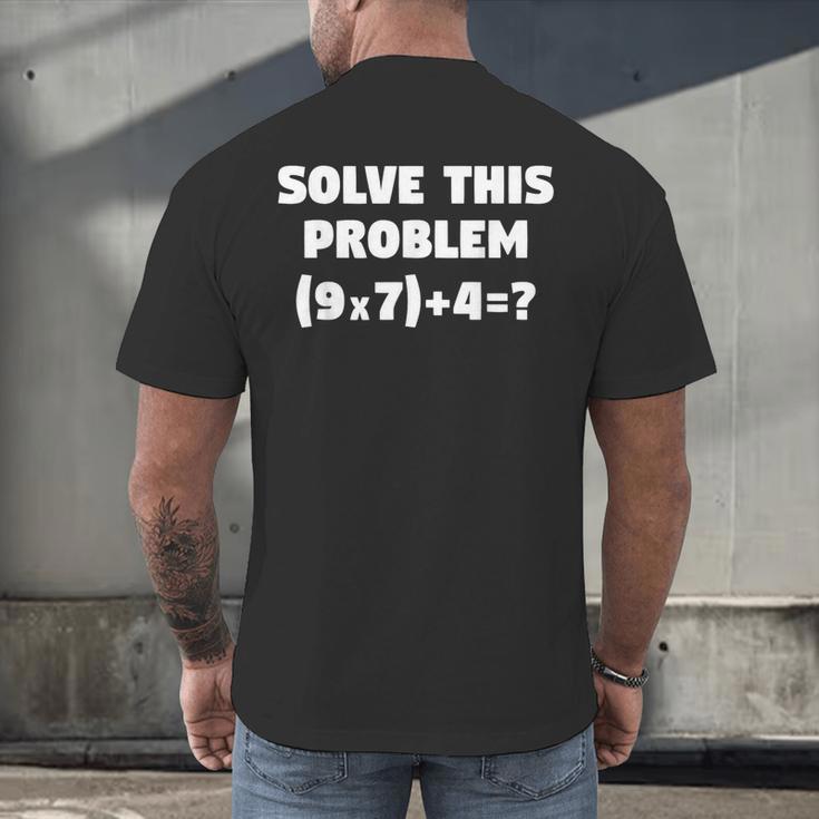 Solve This Problem 9X7467 Elementary Math Teacher Men's Back Print T-Shirt, gift for family, gift for coworker