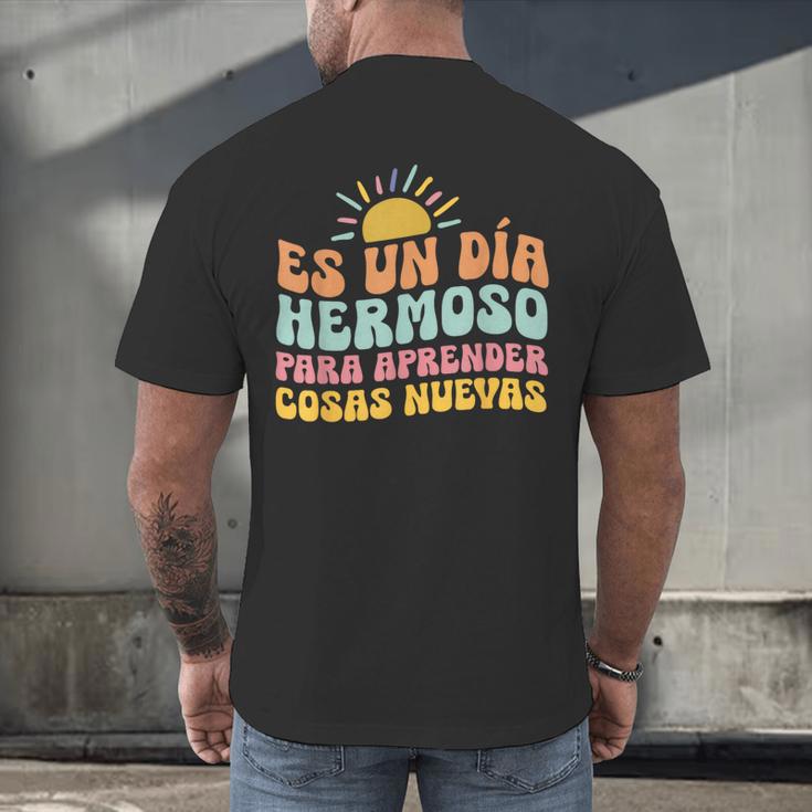 Spanish Multilingual Teacher Dual Languages Bilingual Men's Back Print T-Shirt, gift for family, gift for coworker Spanish Multilingual Teacher Dual Languages Bilingual Men's Back Print T-Shirt, gift for family, gift for coworker