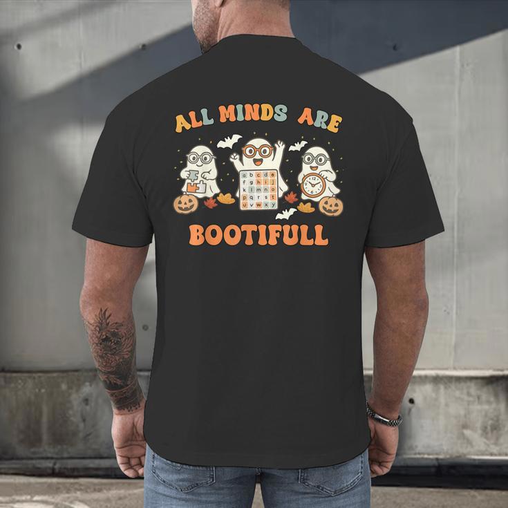 Special Education All Minds SPED Teacher Ghost Halloween Men's Back Print T-Shirt, gift for family, gift for coworker Special Education All Minds SPED Teacher Ghost Halloween Men's Back Print T-Shirt, gift for family, gift for coworker