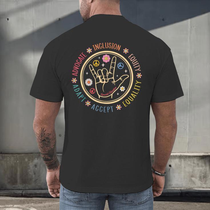 Special Education SPED Teacher IEP Advocate Inclusion Autism Men's Back Print T-Shirt, gift for family, gift for coworker