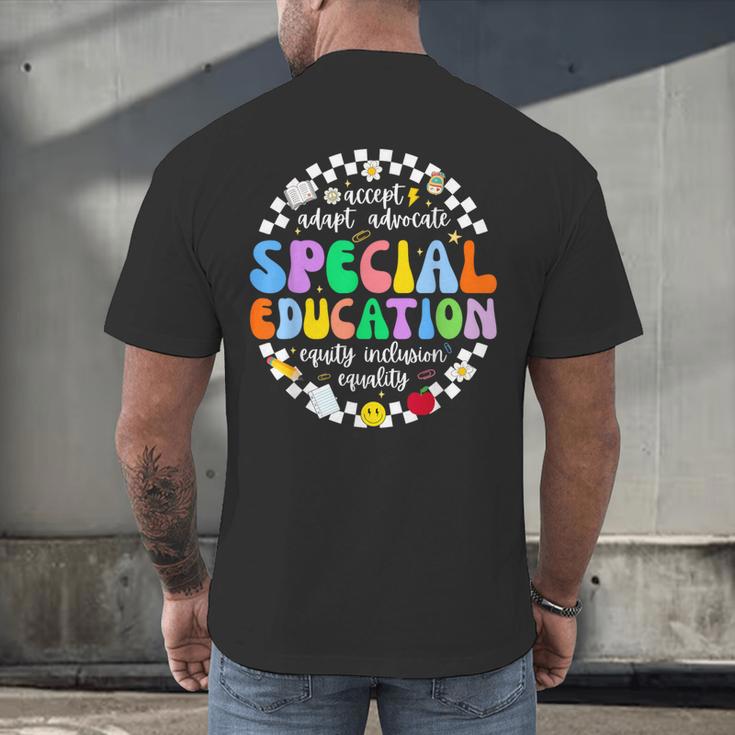Special Education Teacher SPED Squad Team Kids Men Groovy Men's Back Print T-Shirt, gift for family, gift for coworker