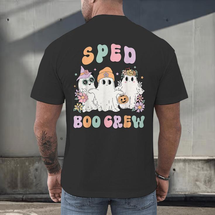 SPED Boo Crew Halloween Floral Ghost Special Ed SPED Teacher For Men Women Kids Men's Back Print T-Shirt, gift for family, gift for coworker SPED Boo Crew Halloween Floral Ghost Special Ed SPED Teacher For Men Women Kids Men's Back Print T-Shirt, gift for family, gift for coworker