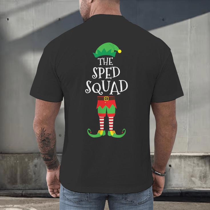 SPED Squad Elf Teacher Matching Christmas Party Pajama Men's Back Print T-Shirt, gift for family, gift for coworker SPED Squad Elf Teacher Matching Christmas Party Pajama Men's Back Print T-Shirt, gift for family, gift for coworker