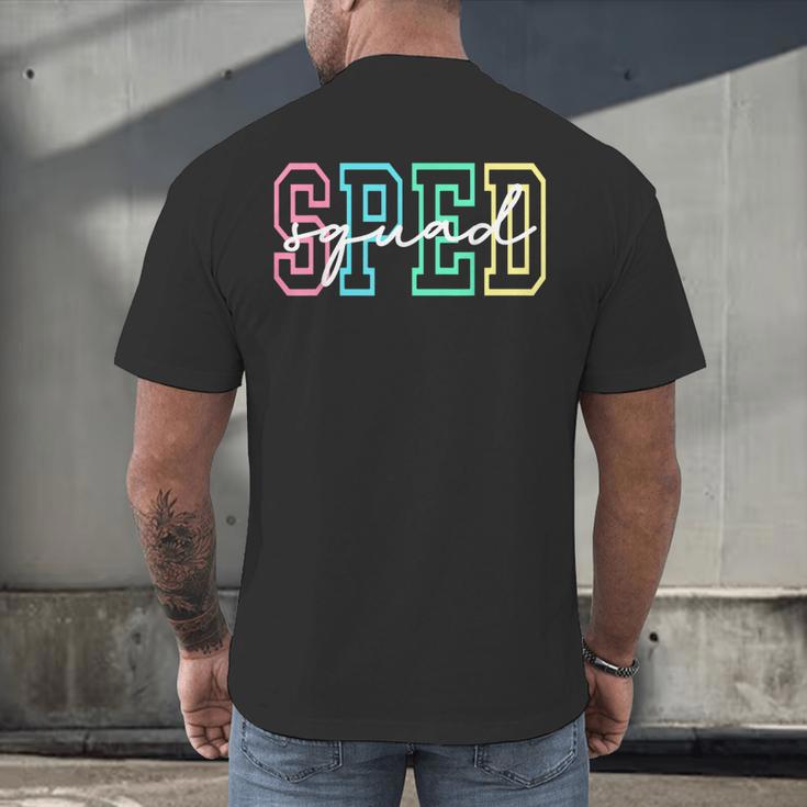 SPED Squad Team SPED Teacher Special Education Teacher Men's Back Print T-Shirt, gift for family, gift for coworker SPED Squad Team SPED Teacher Special Education Teacher Men's Back Print T-Shirt, gift for family, gift for coworker