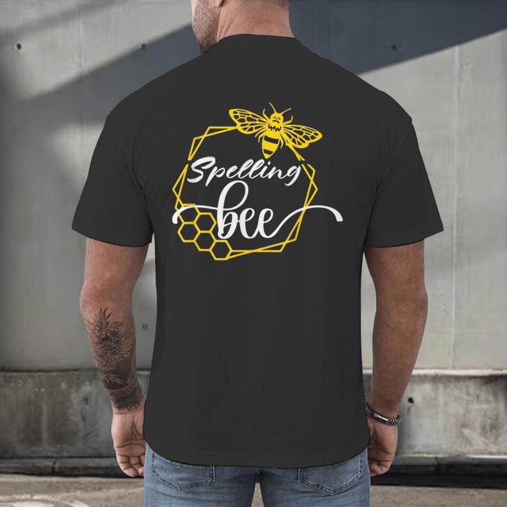 Spelling Bee Halloween Costume For Teachers Men's Back Print T-Shirt, gift for family, gift for coworker