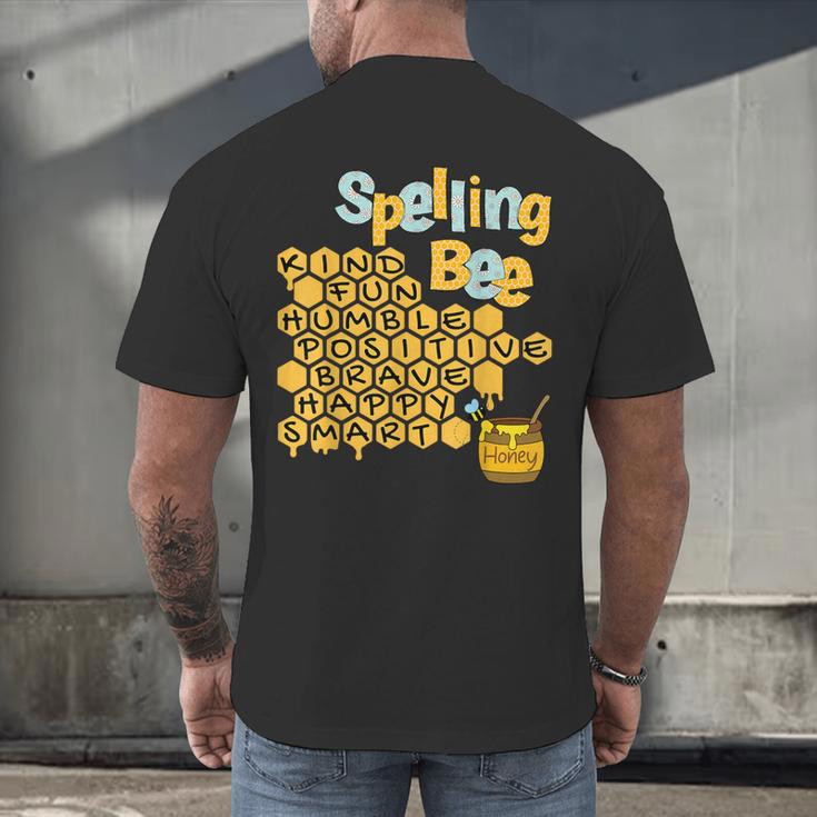 Spelling Bee Kind Positive Kindness Women Teacher Men's Back Print T-Shirt, gift for family, gift for coworker Spelling Bee Kind Positive Kindness Women Teacher Men's Back Print T-Shirt, gift for family, gift for coworker