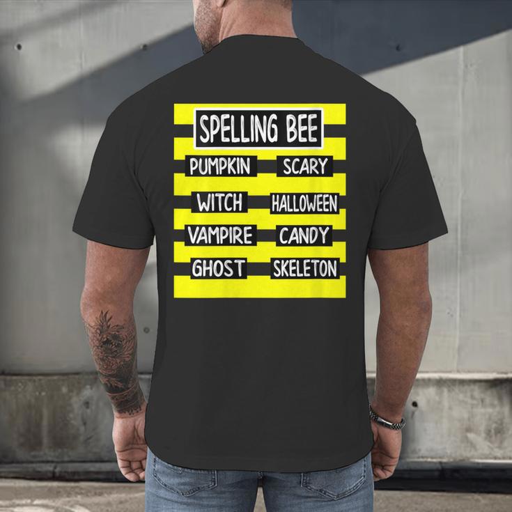 Spelling Bee Pun Halloween Costume For Teachers Men's Back Print T-Shirt, gift for family, gift for coworker Spelling Bee Pun Halloween Costume For Teachers Men's Back Print T-Shirt, gift for family, gift for coworker