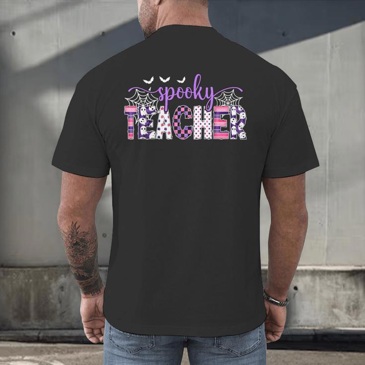 Spooky Teacher Halloween Costume Women Spooky Teacher Men's Back Print T-Shirt, gift for family, gift for coworker